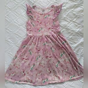 Size 7 pink unicorn dress- jumping beans